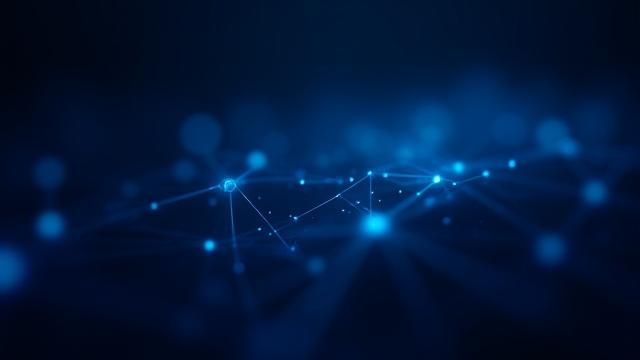 Omslagsbild för Digitala Livet med abstrakta digitala mönster och en mänsklig silhuett.